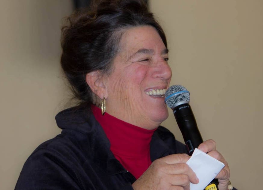 Arlene Rosenthal speaks during a Well in the Desert Christmas event in 2014. (Photo: Marguerite Ballantine)